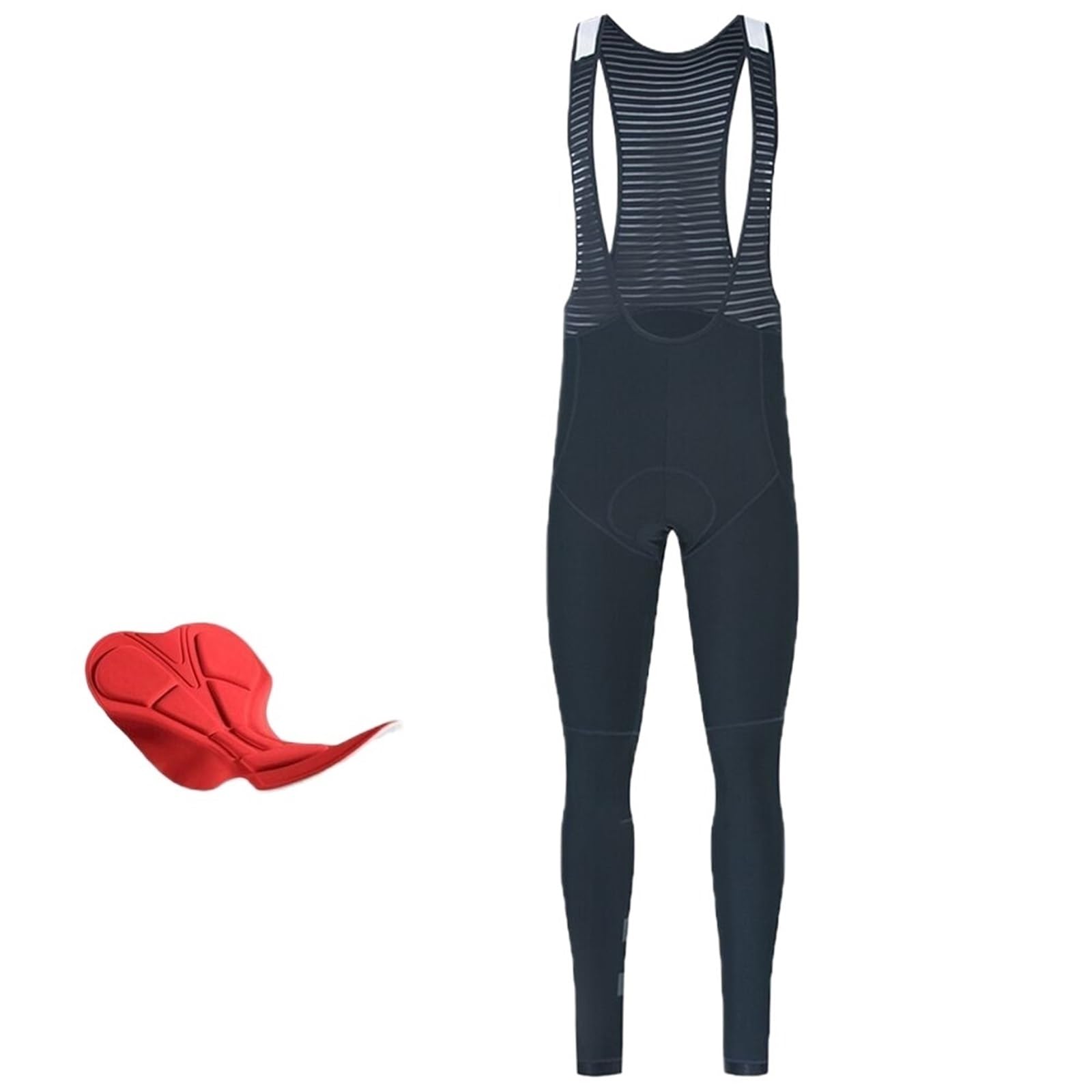 Pantalón Largo con Peto Ciclista Pantalones con Tirantes de Ciclismo for Hombre, Mallas térmicas de Lana con Almohadilla for Mantener el Calor, Pantalones for Bicicleta de montaña, Invierno