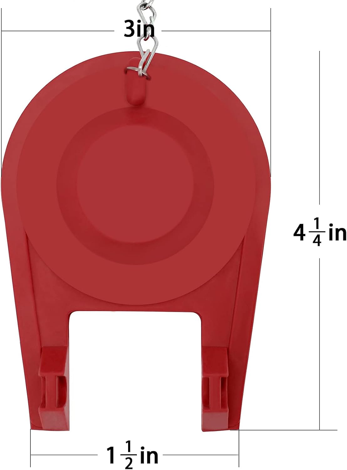 Toilet Flapper Ultra High Performance Universal Flapper for 2-inch Flush Valves, Long Lasting Rubber - Easy to Install Red (2 inch 2pc) - - 