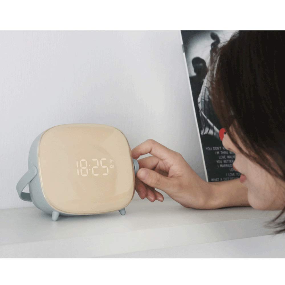 Bien Rechargeable lumière de Nuit Grande réveil Chambre lumière de Nuit d'affichage Lampe Multi-Fonctions Miniature (Color : B)