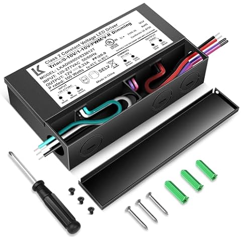 Rolanche 12V 100W Dimmable LED Driver, IP67 Waterproof LED Power Supply for LED Lights, TRIAC and 0-10V Compatible Flicker-Free Constant Voltage Transformer for Indoor and Outdoor Lighting Cover