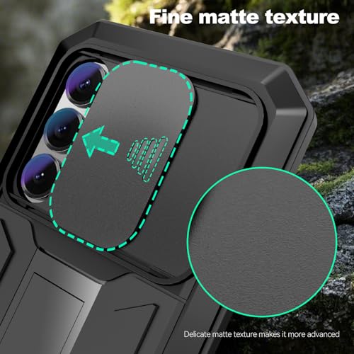 Coque en métal noir pour S26 Plus résistante aux chocs avec béquille - 6