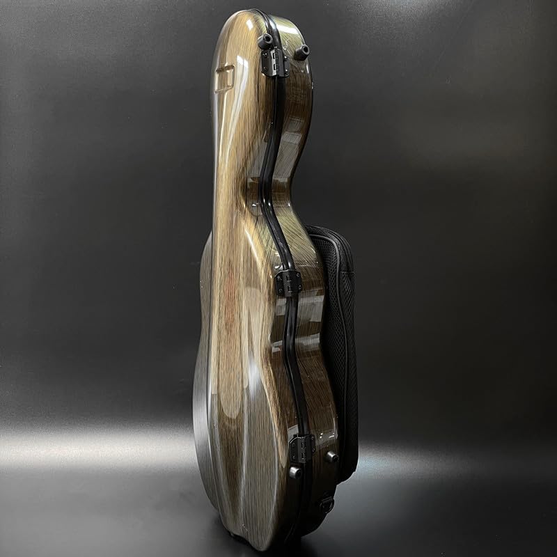 LANDTOM Estuche de violín de fibra de carbono 4/4 de tamaño completo, mochila para violín con correas dobles para el hombro, resistente a la presión y al desgaste, funda de violín transportable por