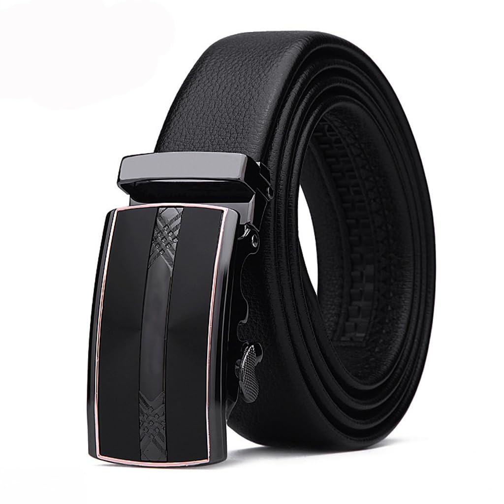 Cowhide Automatic Buckle Belt Genuine Leather Business Youth Mens