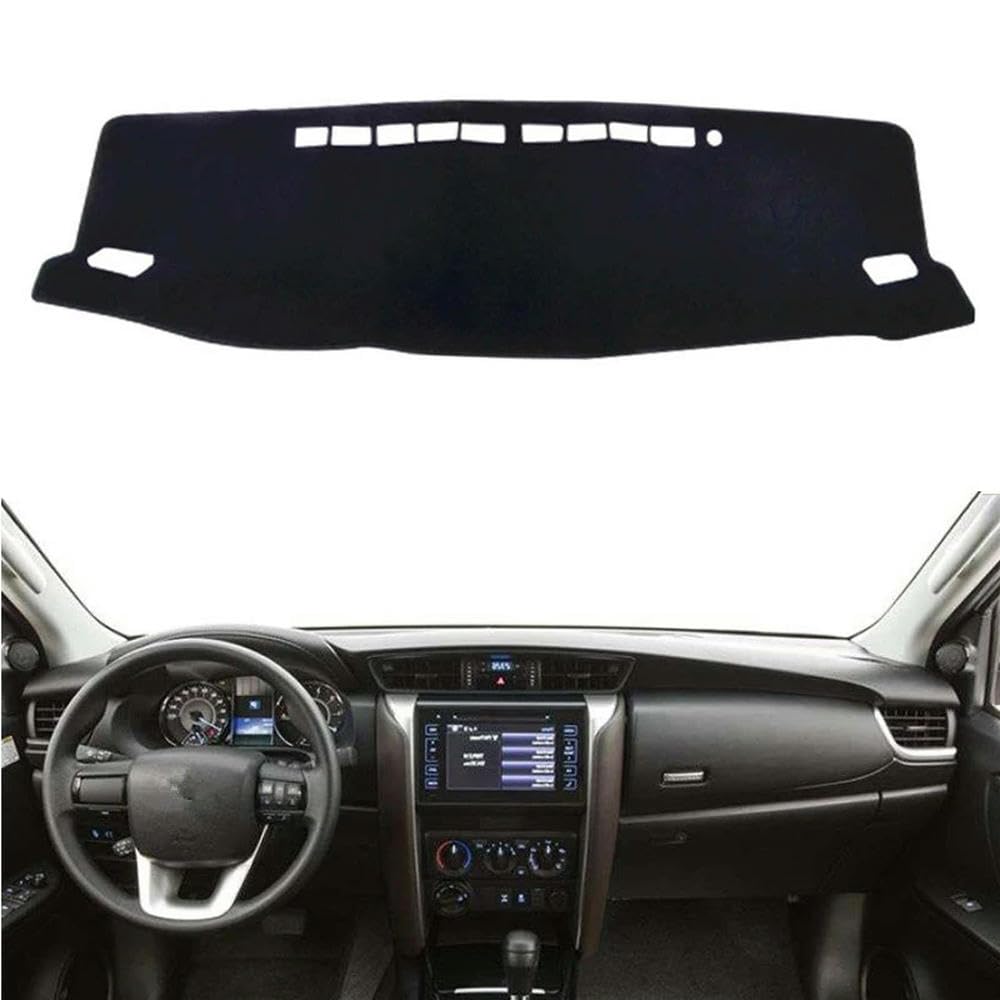 Car Dashboard Cover Anti-Scratch Dash Cover Interior Dash Covers - for Toyota Fortuner SW4 2016 2017 2018 2019 2020 2021 2022 2023