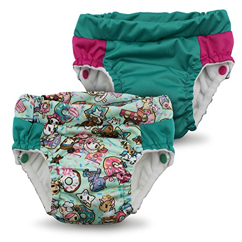 Image of Kanga Care Lil Learnerz Reusable Toilet Training Pants (XSmall - tokiTreats & Peacock)