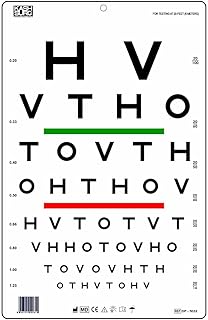 HOTV Visual Acuity Color Vision Chart 20 Feet