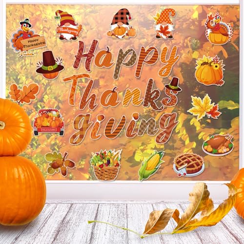 Kit de découpes citrouille et dinde pour décoration Happy Thanksgiving