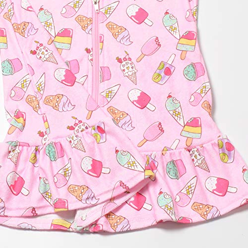 Image of CHILDRENSTAR Girls Swim Coverups Terry Swimsuit Cover-Up Hooded Zip-Up Beach Robe