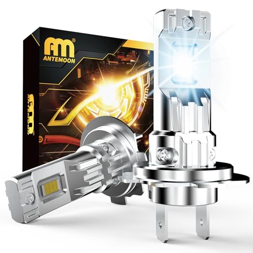 ANTEMOON Lampadine H7 LED per Fendinebbia, 100W 20000LM 600% Luminosità 6500K Bianco 12V 24V Freddo Fari Auto LED Lampada Sostituzione per Alogena, 1:1 Mini Design Plug and Play, Pacco da 2