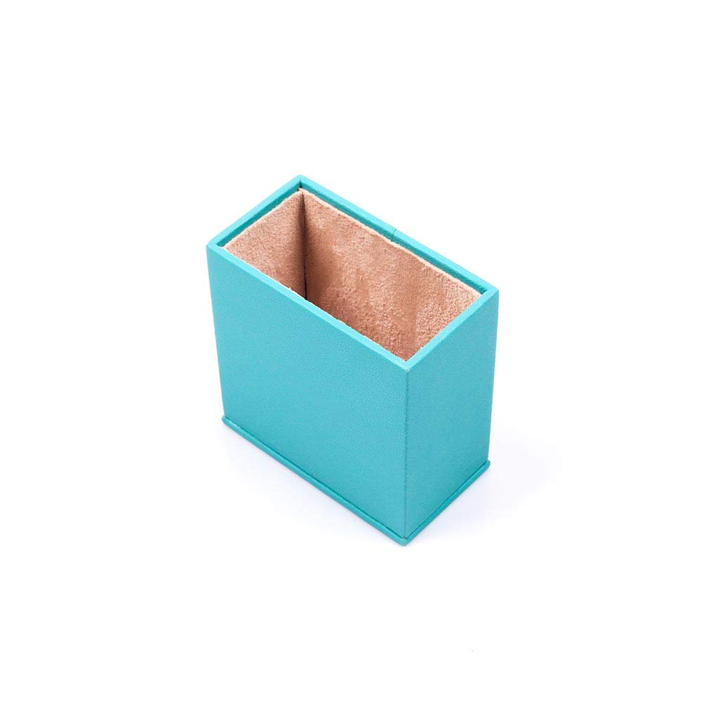 Schreibtisch-Set aus Leder – Schreibtischunterlage – Notizpapierhalter – Stifthalter – Lederuntersetzer – 4 Zubehörteile – Schreibtisch-Organizer – 4 Stück (Turquoise)