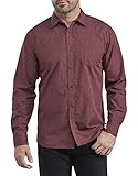 Dickies Men's Long Sleeve Relaxed fit Yarn dye Plaid Shirt Big-Tall, Rinsed Small Burgundy Check, 3T