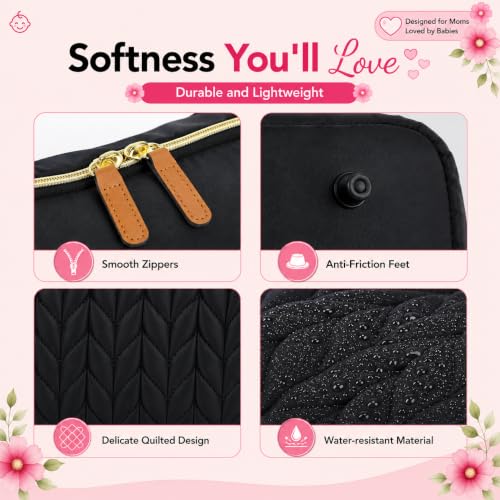Image of Baby Diaper Bag | Diaper Bag for Mothers For Travel | Baby Bags For Mothers Carry | Baby Diaper Bag For Mother For Travelling | Mommy hand Tote Sling Lugguage diapers Handbags with Changing Mat