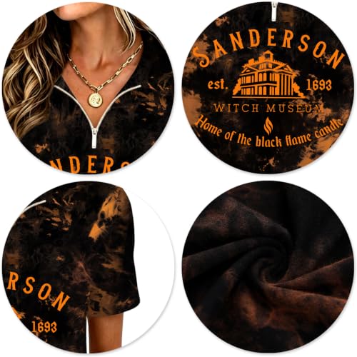 ELDPS Halloween Shirts for Women Sanderson Letter Print Graphic T-Shirt - image 6