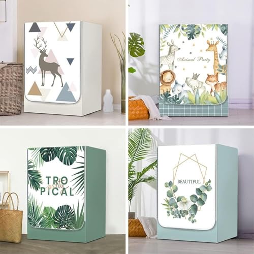 MLordoarf Funda Lavadora Exterior Impermeable, Universal Cubierta para Lavadora y Secadora Carga Frontal, Funda de Protección Solar Antipolvo con Cremallera - imagen 3