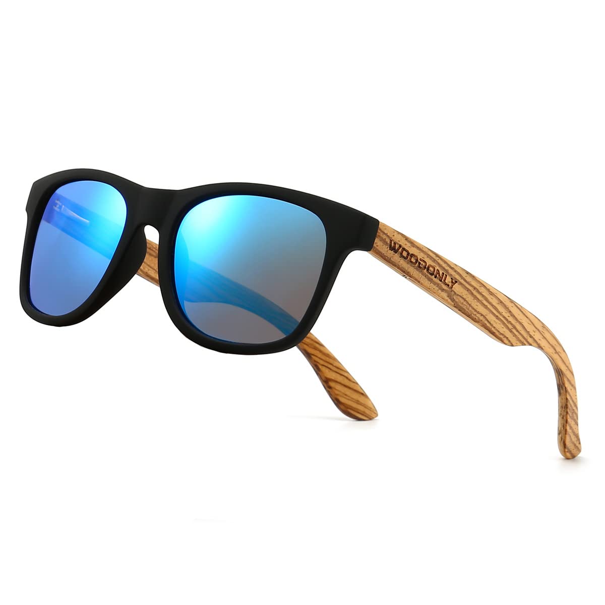 WOODONLY Gafas de SOL Retro Polarizadas de Madera - Protección UV400 Gafas Cuadradas para Hombres y Mujeres Regalos Perfectos