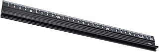 TOPINCN アルミ合金製測定器具 カッティング用L字型ルーラー滑り止めゴムストリップ付30cm直線カット用自宅用軽量 用途:DIY製作 (L型 30cm)