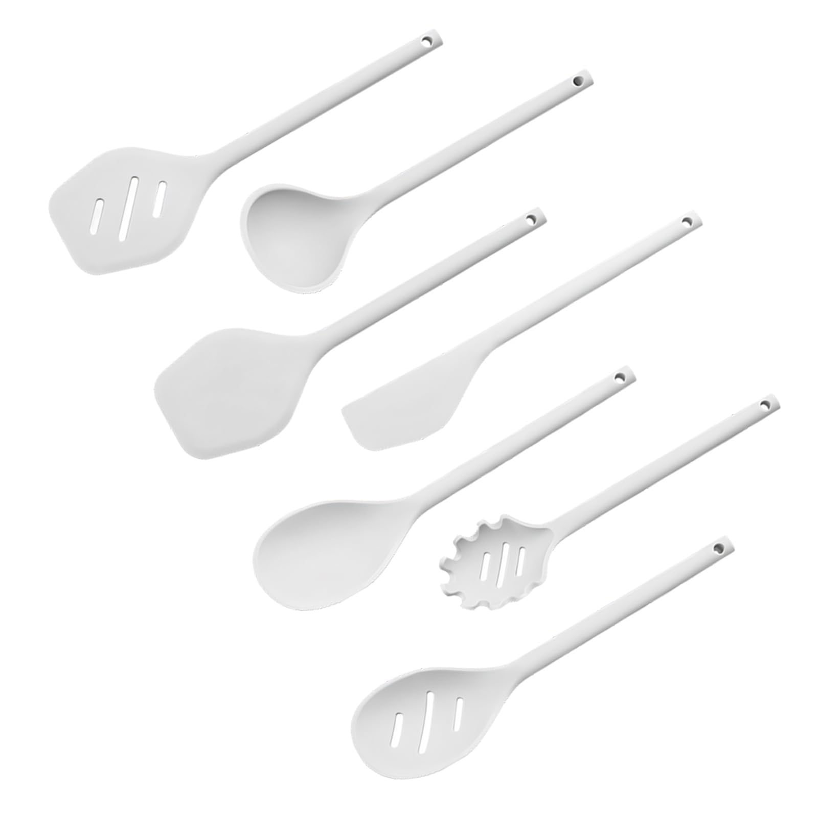 ZEPFJHE Multipurpose Silicone Kitchen Tool Great for Baking and Frying Cooking Utensils Nonslip Handle Spatulas Elastomer Kitchen Tool Set