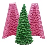 3D Christmas Tree Silicone Candle Mold for Candle Making, Xmas Pine Tree Silicone Soap Molds DIY Cake Decorating Candle Making Supplies