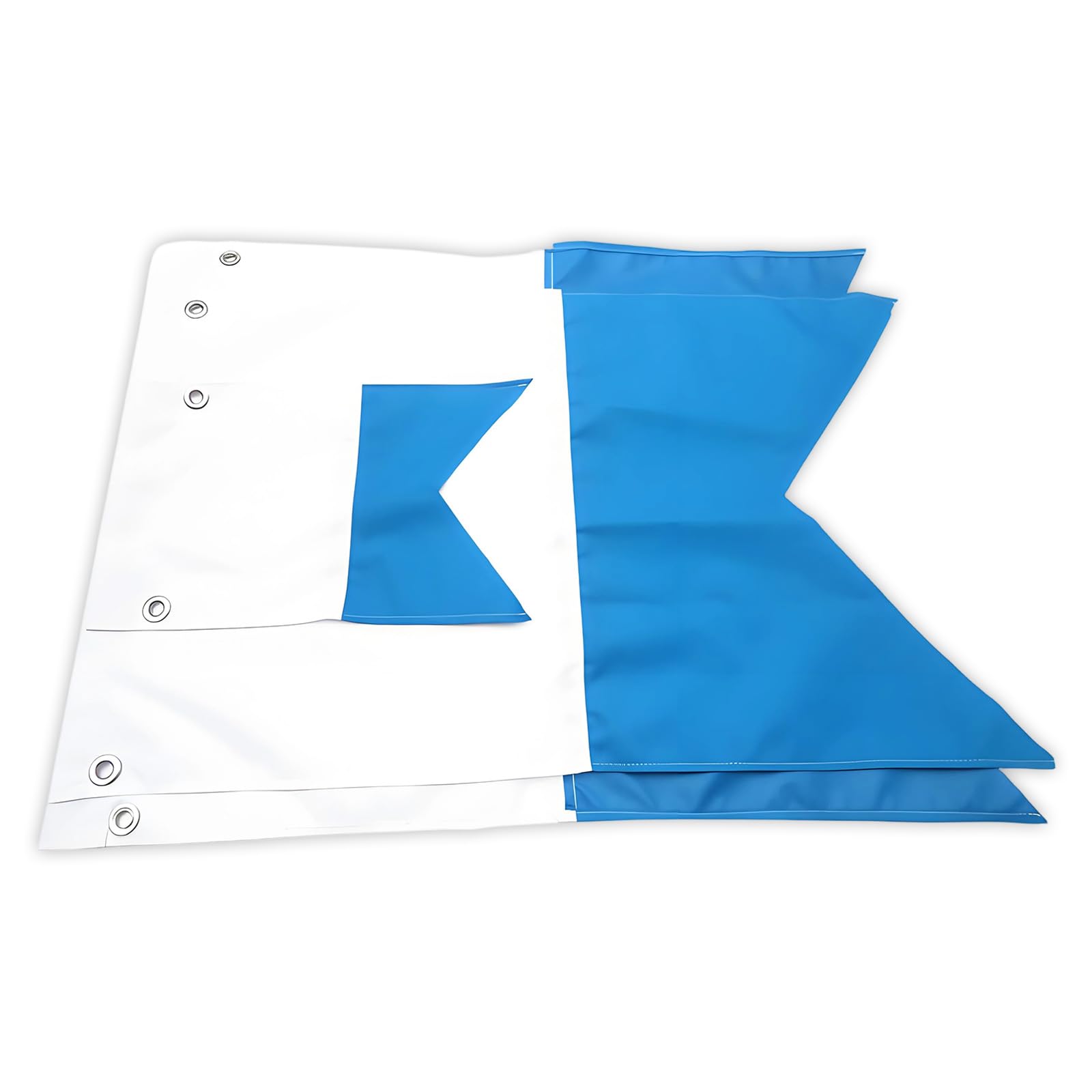 Generisch Set de banderas flotantes de buceo, 35 x 25 cm, 75 x 60 cm, 80 x 50 cm, tamaño azul y blanco, para actividades marinas y seguridad en la piscina, bandera de seguridad para snorkel