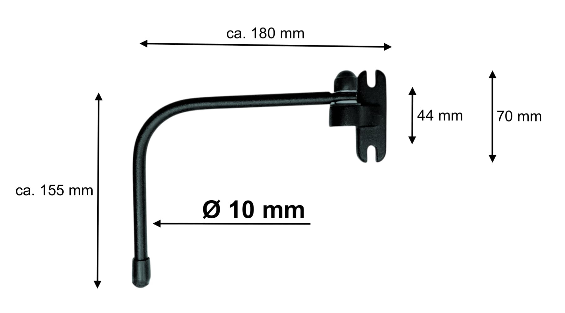 Außenspiegel Rückspiegel 232x145mm ø10 E20 UNIVERSAL Spiegelhalter 180x155mm oder 170x410mm SET Traktor LKW Bagger E20 (2 Stück, 180x155mm Halter)