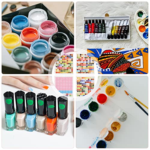 8 Sheets Color Number Stickers, Diamond Art Labels With Numbers Dmc 447 Color Diamond Painting Number Labels For Diamond Art Storage Boxes (Heart Shaped) #TOP6