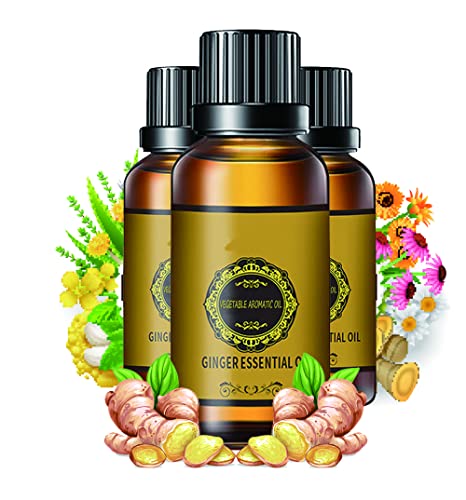 Belly Drainage Ginger Oil,Slimming Tummy Ginger Oil, Belly Drainage Ginger Oil (3 Packs)