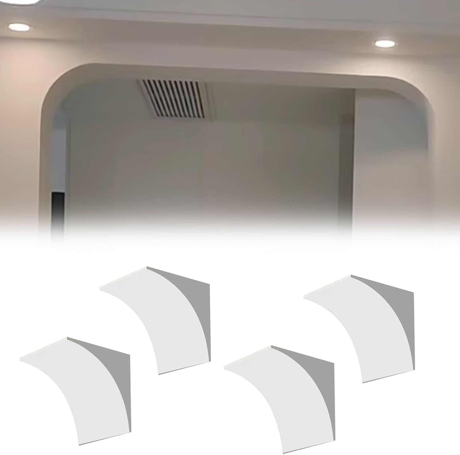 Customizable DIY Arch Door Molding Kit for Drywall - 4-Piece Trim Set for Living Room & Hallway Openings, Perfect Batten Wall Panel Decor (9x9x9in)