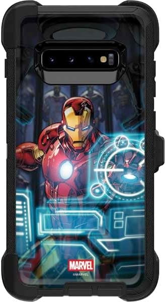 Skinit Decal Phone Skin Compatible with OtterBox Defender Galaxy S10 - Officially Licensed Marvel Avengers Assemble Iron Man Design