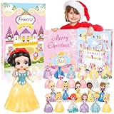 Princess Advent Calendar 2025 for Girls, 24 Pack PrincessTransformable Toys and Clothes Calendars Xmas Gifts, 24 Days Countdown to Christmas for Girls Xmas Play Party Favor