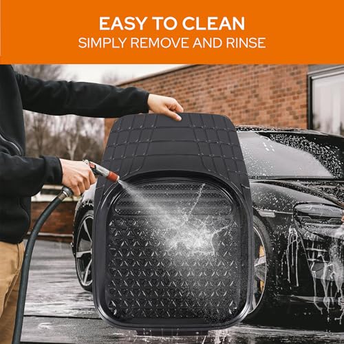 Image of CONTINENTAL [Duramat Shine] Universal Driver Side Car Mat only- Premium Waterproof Car Floor Mats for All Cars, All-Weather Protection Car Foot Mats with Anti-Slip Design (Pack of 1,Black)