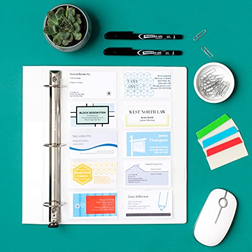 Avery(R) Clear Business Card Organizer Pages for 3 Ring Binders, 10 Per Pack, 3-Pack, Holds 600 Cards Total (78723) - Image 2