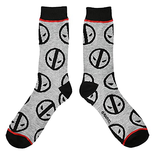 Bioworld Marvel Comic Book Deadpool Superhero 3 Pack Mens Crew Socks One Size2