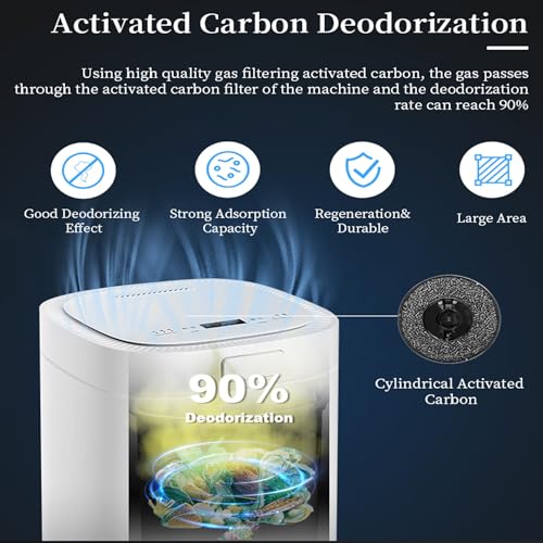 Electric Kitchen Composter - Automatic Countertop Bin for Organic Materials & Food Scraps with Dry, Crush & Cool Functions - Image 3