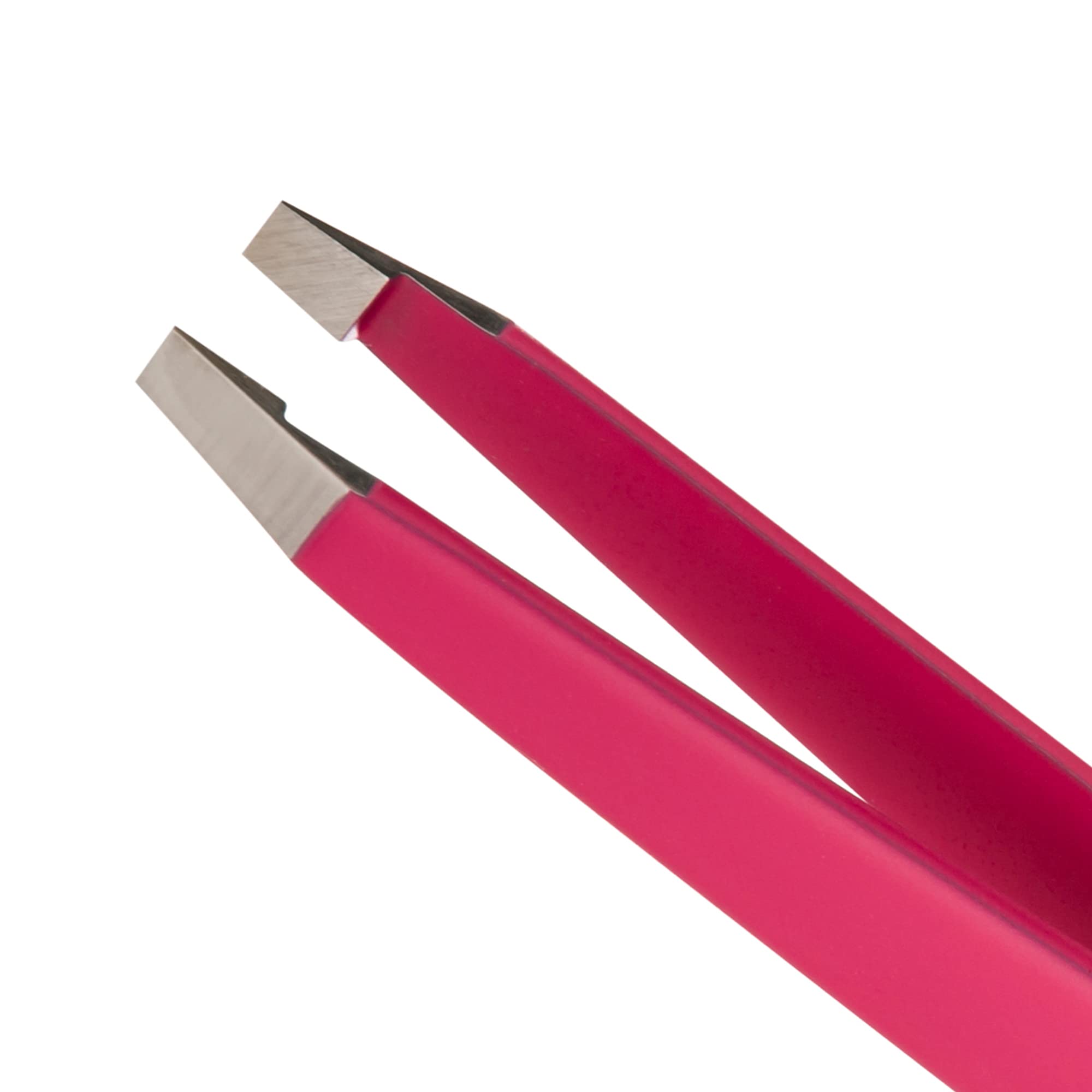 REMOS Pinzetta per sopracciglia in acciaio inox con punta dritta da 9,5 cm in fucsia