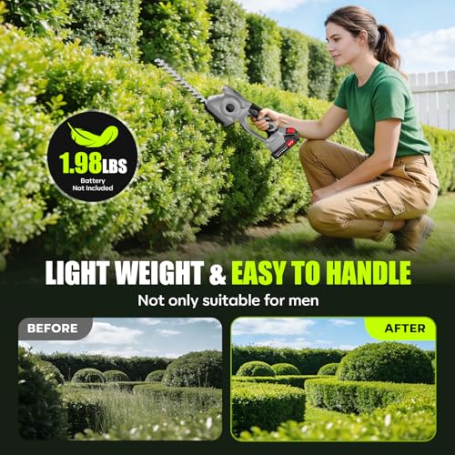 Image of 2-in-1 600W 21V Cordless Hedge Trimmer, Gray