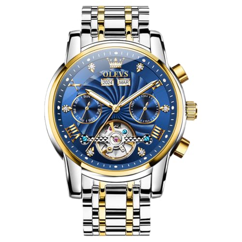 Image of OLEVS Men Watches Square Business Dress Diamond Analog Quartz Date Luxury Watch for Men Casual Stainless Steel Waterproof Luminous Wrist Watch