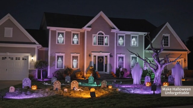 Image of Brizled Solar Halloween Spotlight Outdoor, Smart LED Landscape Light, RGBCW