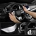 BOKIN Leather Steering Wheel Cover with Breathable Microfiber and Viscose for Men Women,Universal 14.5-15 Inch Anti-Slip Odorless Black Car Wheel Protector