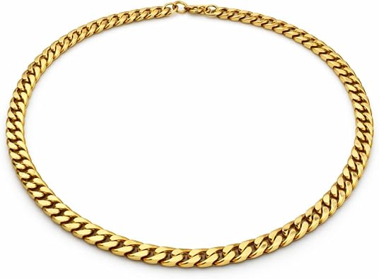 Luxury Gurmet Erkek Paslanmaz  elik Kolye Zincir, Alt n, 60 cm