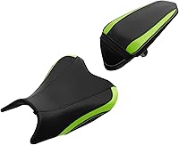 Vista 19 de TCT-MOTORPARTS Cojín de asiento de conductor y pasajero para Kawasaki Ninja 400 2018-2024 Z400 2019-2024 (negro #5)