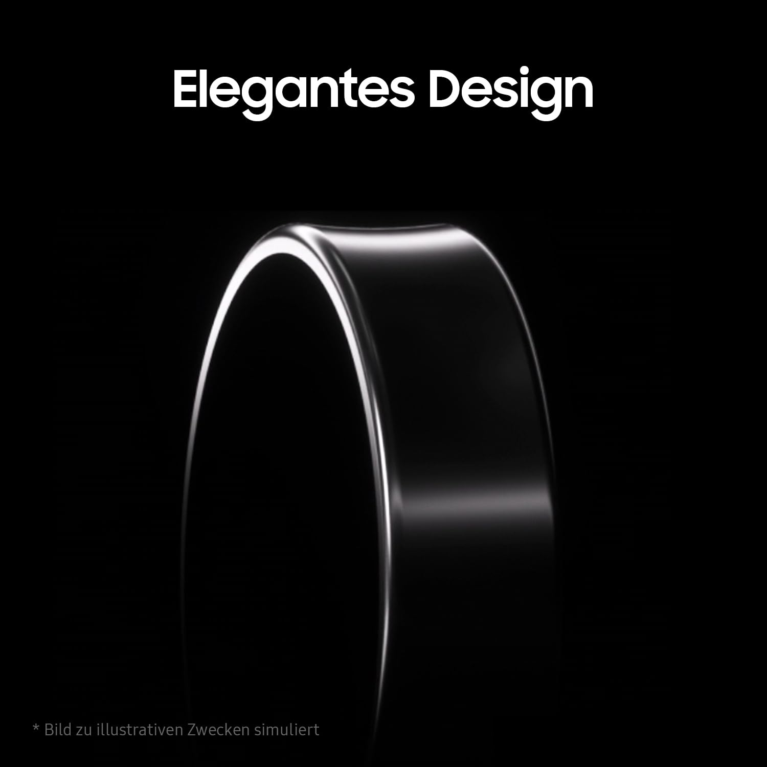 Samsung Galaxy Ring, Smart Ring mit Titan-Gehäuse, Samsung Health mit AI, Schlaftracker, Fitness Tracker, Größe 14 (US), Titanium Black
