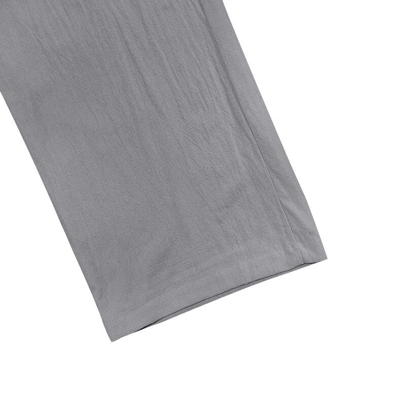Mens Summer Vacation Solid Color Trousers Lightweight Loose Fit Comfy Pants High Elastic Trendy Outfits Casual4