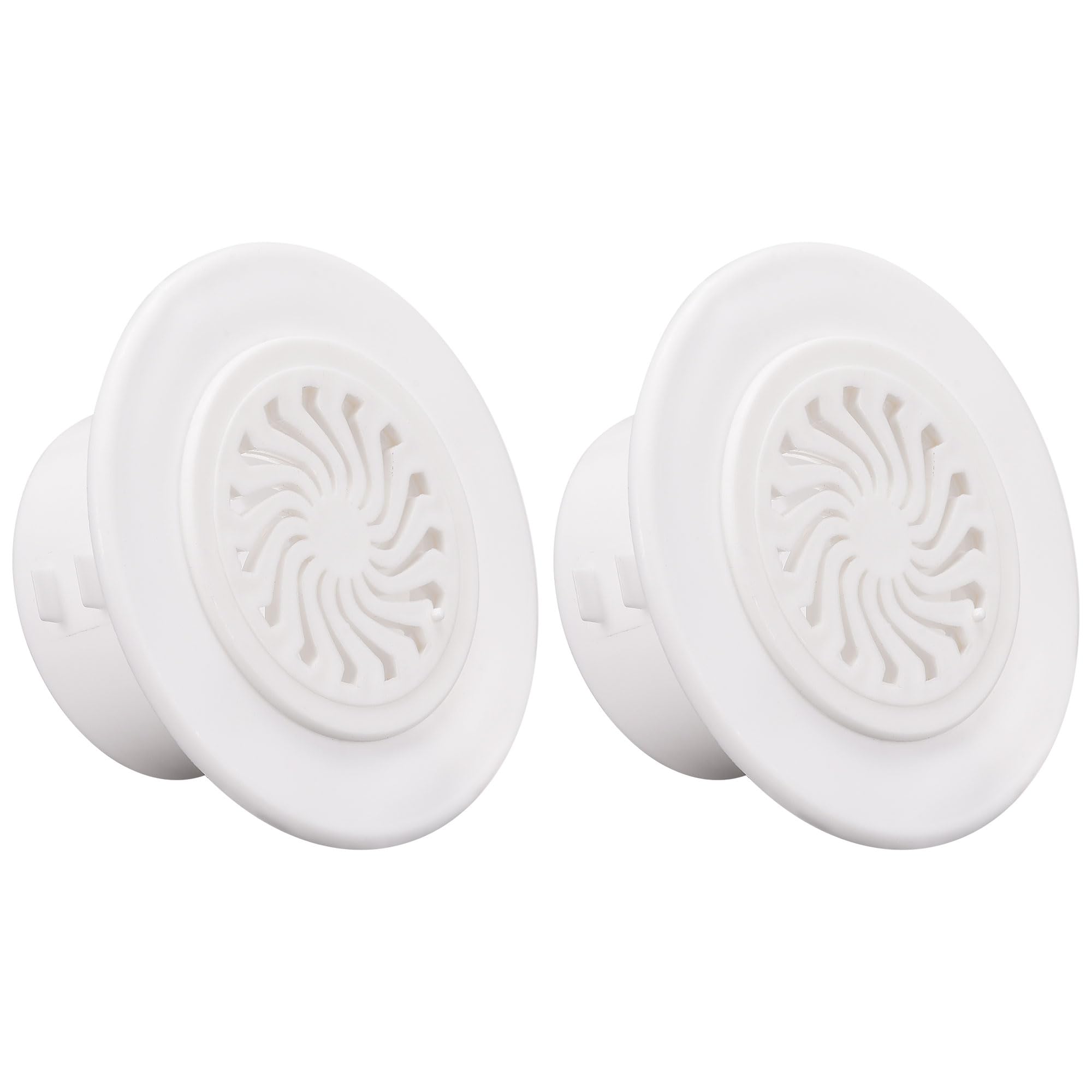 uxcell Round Vent Cover, ABS Plastic Adjustable Air Vent Cover White for 2" - 2.3" Diameter Hole 2pcs