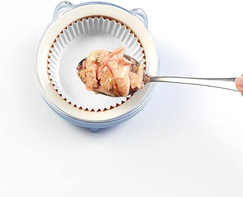 Miniatura 5 de FattyBee - 200 cuencos desechables blancos para alimentación de mascotas, cuencos de papel pequeños para platos de gatos, alimentos húmedos,