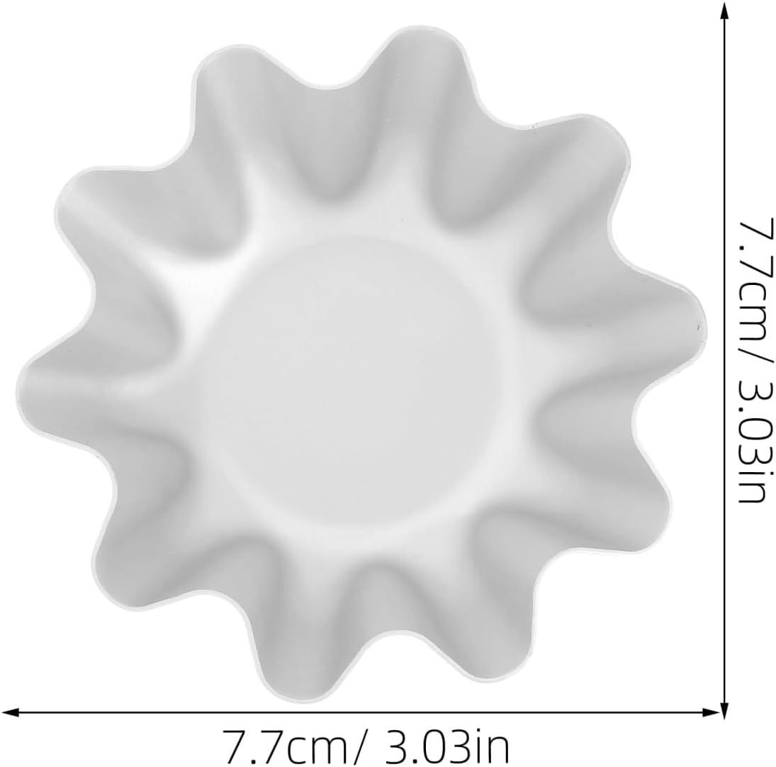 KICHOUSE 6Pcs Egg Tart Molds 3.03In Aluminum Tartlet Baking Pans with Removable Bottom Non-Stick Cake Cupcake Pudding Dessert Bakeware for Home Kitchen Restaurant