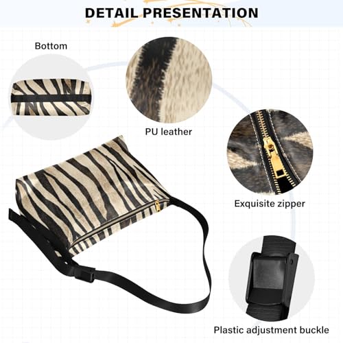 Bolso Tote Unisex Vintage ALAZA Estampado Cebra Grande miniatura 5