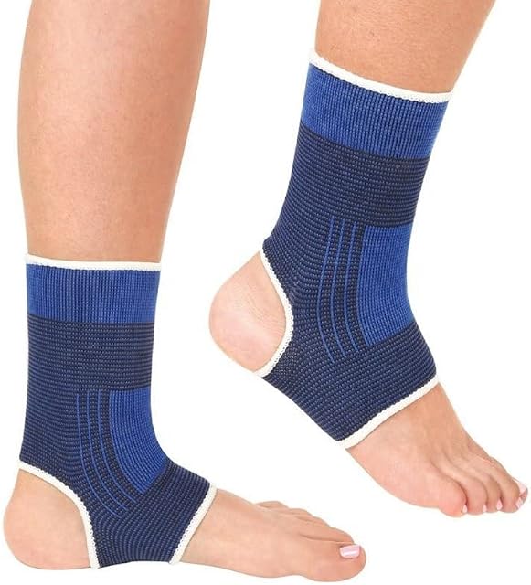 Ankle Support Compression Sleeve for Fitness, Injury Recovery, Joint Pain, Sprains & Sports, 1 Pair Ankle Sleeve for Men & Women, One Size