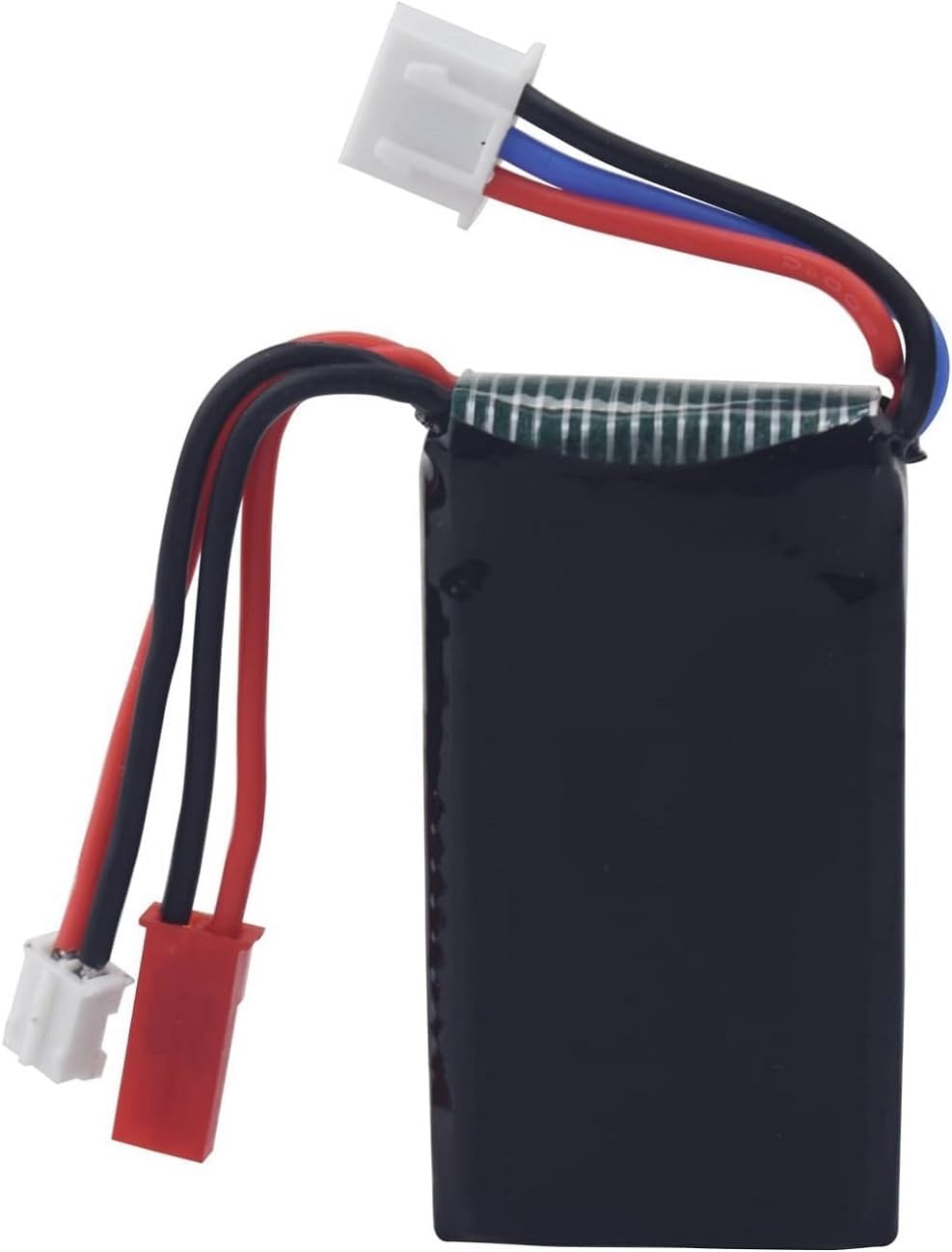 Accessories 2PCS 7.4V LiPo 2S 50C JST and PH2.0 Plug 800mAh Battery for SCX24 RC Car Compatible with Most 1/10, 1/16, 1/18, 1/24 Scale RC car, Truck and RC Drone Batteries