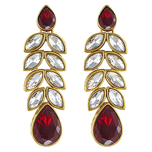 Image of Peora Traditional Crystal Necklace & Jewellery Set Gift for Women