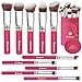 Kabuki Makeup Brush Set - Foundation Powder Blush Concealer Contour Brushes - Perfect For Liquid, Cream or Mineral Products - 10 Pc Collection With Premium Synthetic Bristles For Eye and Face Cosmetic